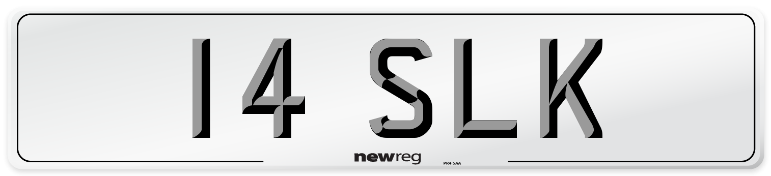 14 SLK Number Plate from New Reg